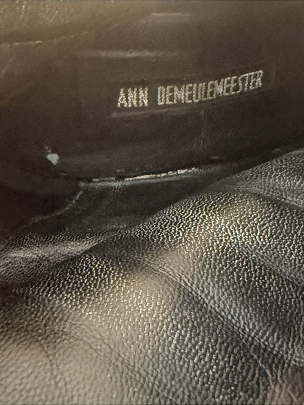 Ann Demeulemeester Cut Out Negative Space Wedge Peep Toe Shoe RARE EU 37 1/2 - Picture 7 of 8